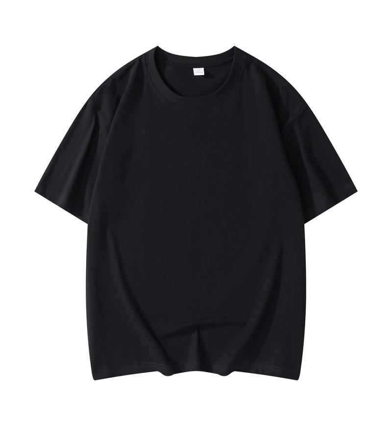 290g Chinese style large drop shoulder knitted T-shirt-29000